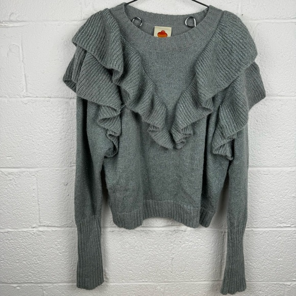 FARM RIO METALLIC RUFFLE SWEATER SIZE M - Picture 6 of 15